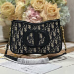 Christian Dior CD Signature Hobo Mini Bag Dark Blue